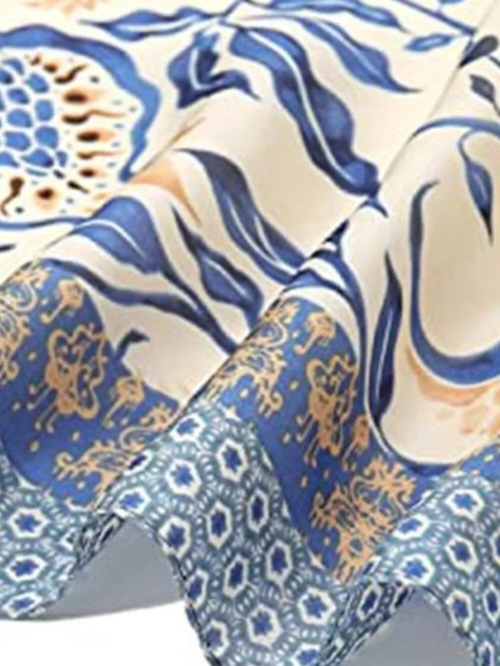 Women Light Blue Head Hair Scarf Like Satin Silk Scarf Sleeping Hair Wrapping